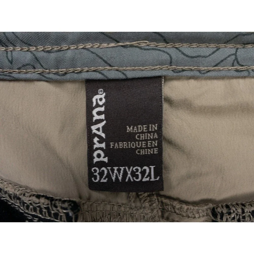 Prana Pants Mens 32x32 Actual 32x31 Beige Zion Cargo Belted Stretch Gorpcore - Picture 2 of 16